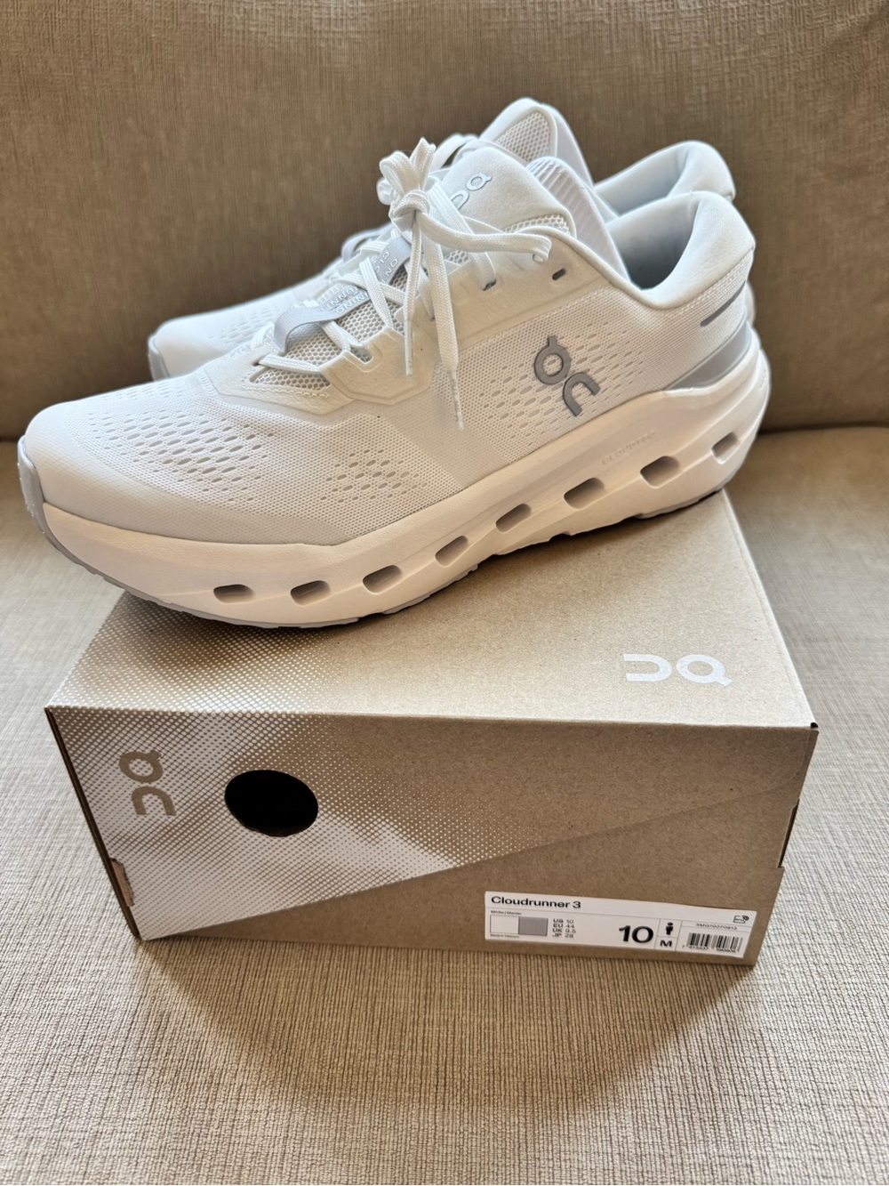 On Cloudrunner 3 Men's Athletic Shoes - White